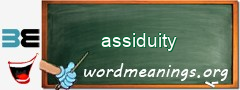 WordMeaning blackboard for assiduity